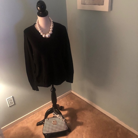 Houndstooth handbag w/chain&attached shldr strap - Picture 6 of 6